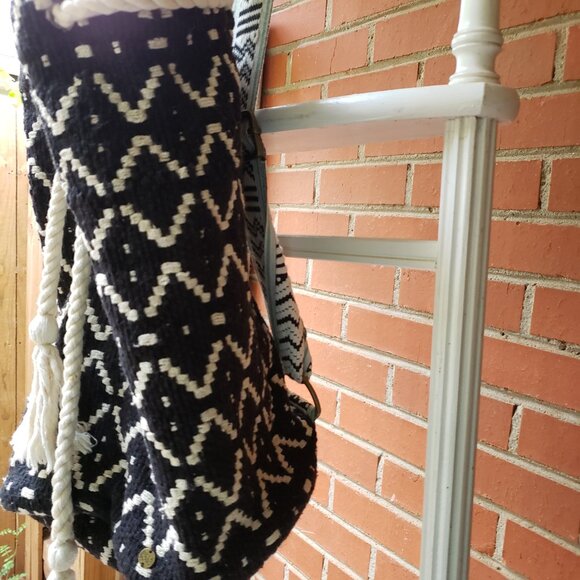 EUC BILLABONG vintage woven cotton black/white colorway backpack bag (OS) main image 11